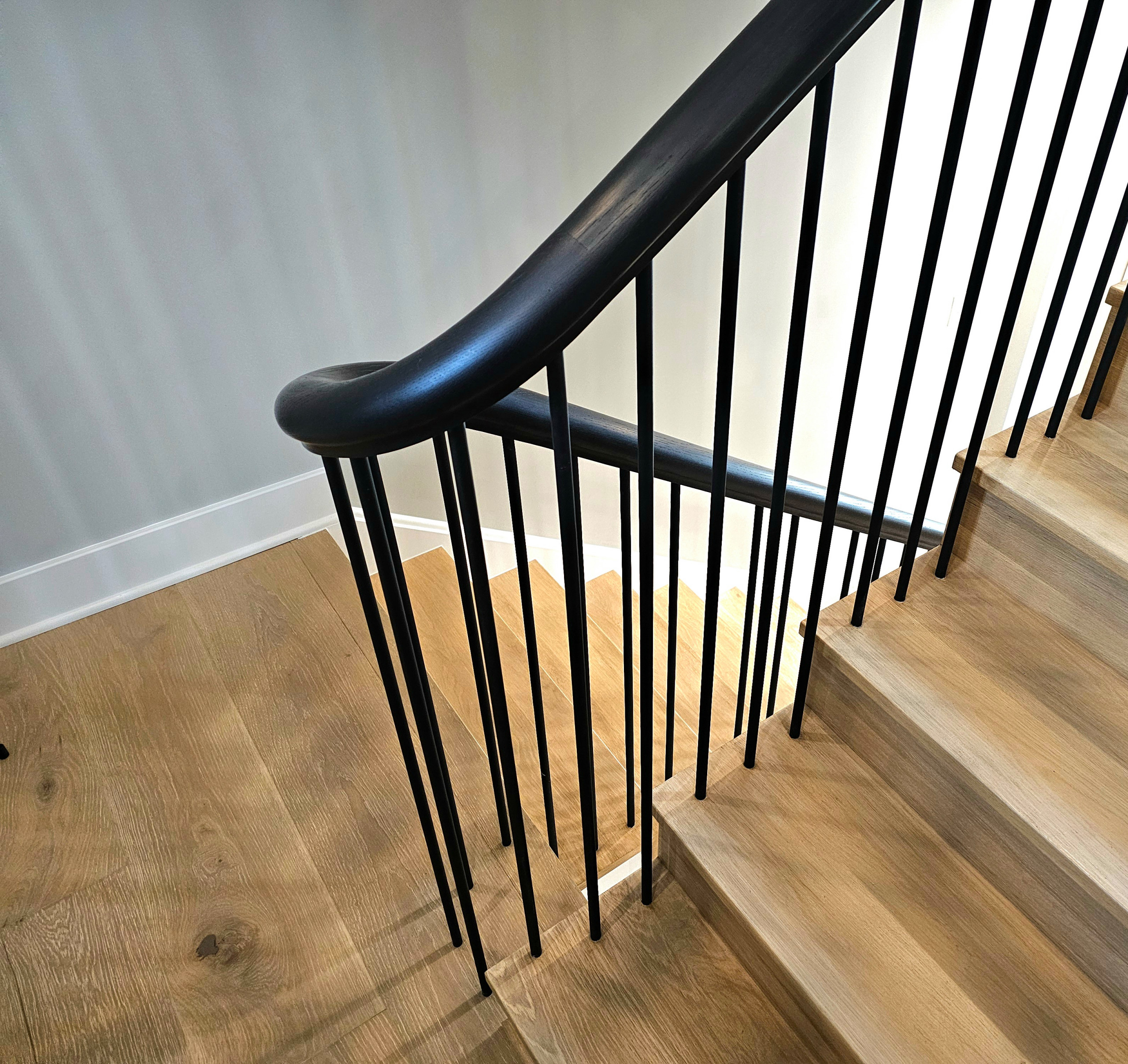 115_Stunning Continuous Rail System on 3 Story Floating Stairs; Arlington, VA 22