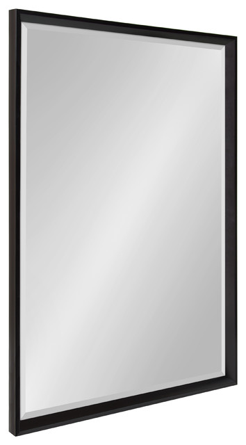 Calter Framed Wall Mirror, Black, 25.5"x37.5