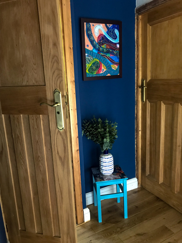 Contrasting hallway and stairs