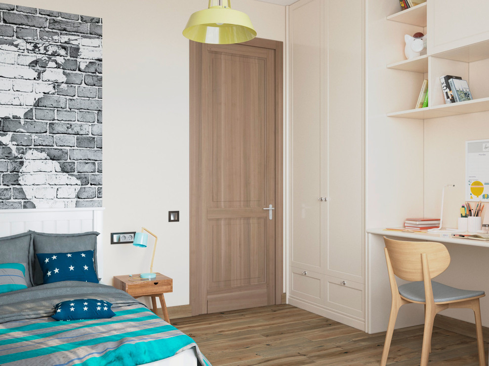 Квартира для семьи "Из трешки в четырехкомнатную". 3 D визуализация.