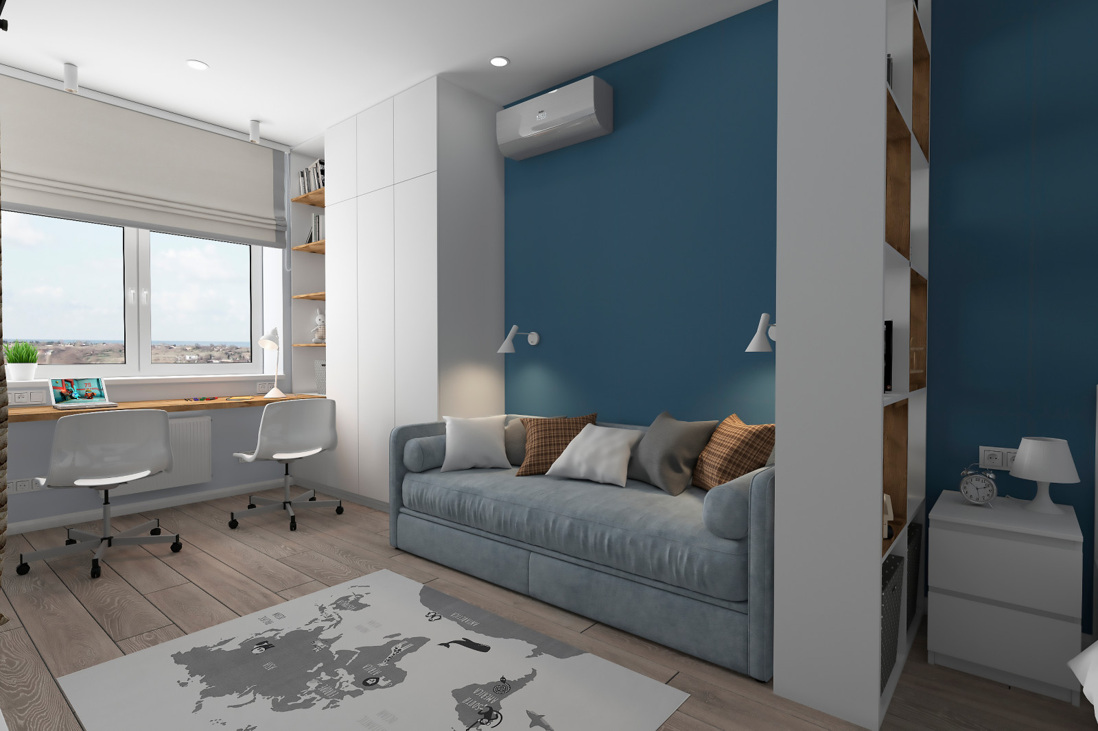 Дизайн 3-х комнатной квартиры в ЖК "Аврора-парк", г.Краснодар