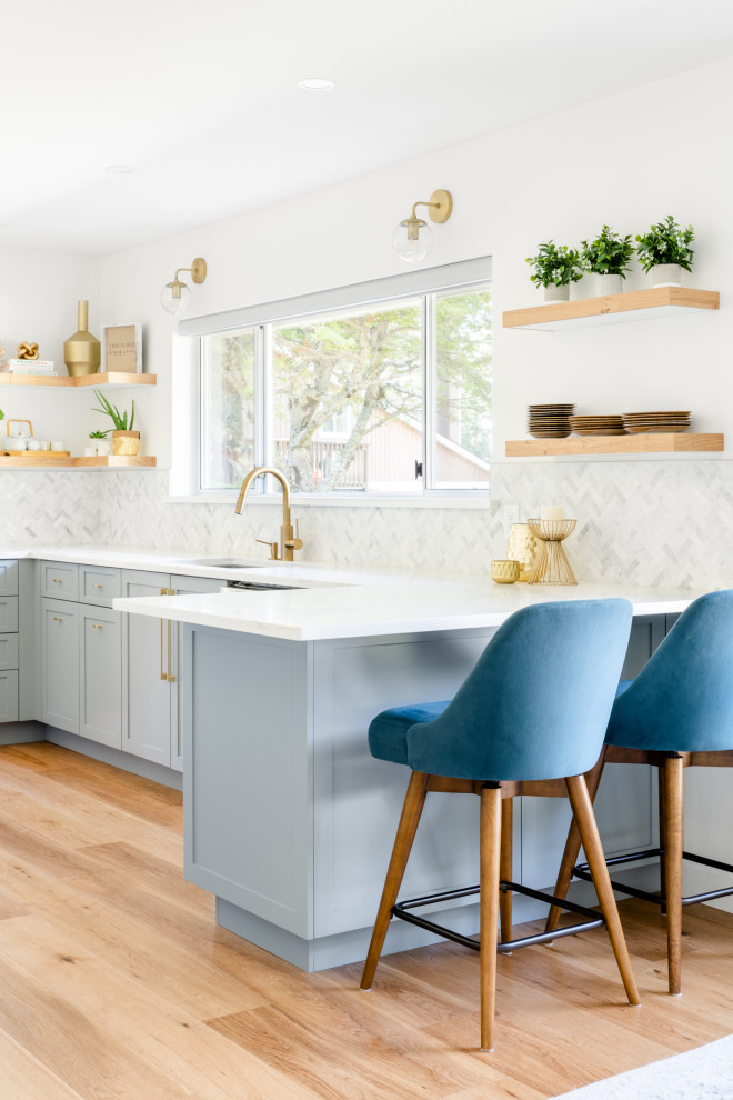 Inspiration for a transitional galley kitchen remodel