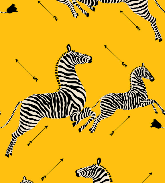 Zebras Wallpaper - Contemporary - Wallpaper - by Scalamandre | Houzz