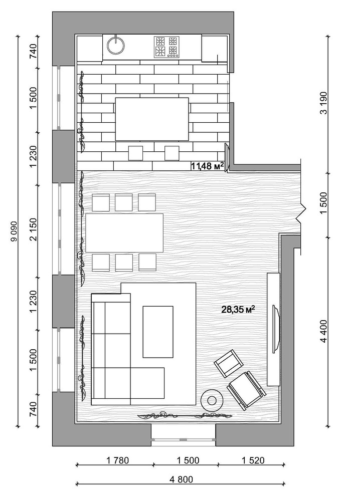 Уютный лофт для молодой семьи.