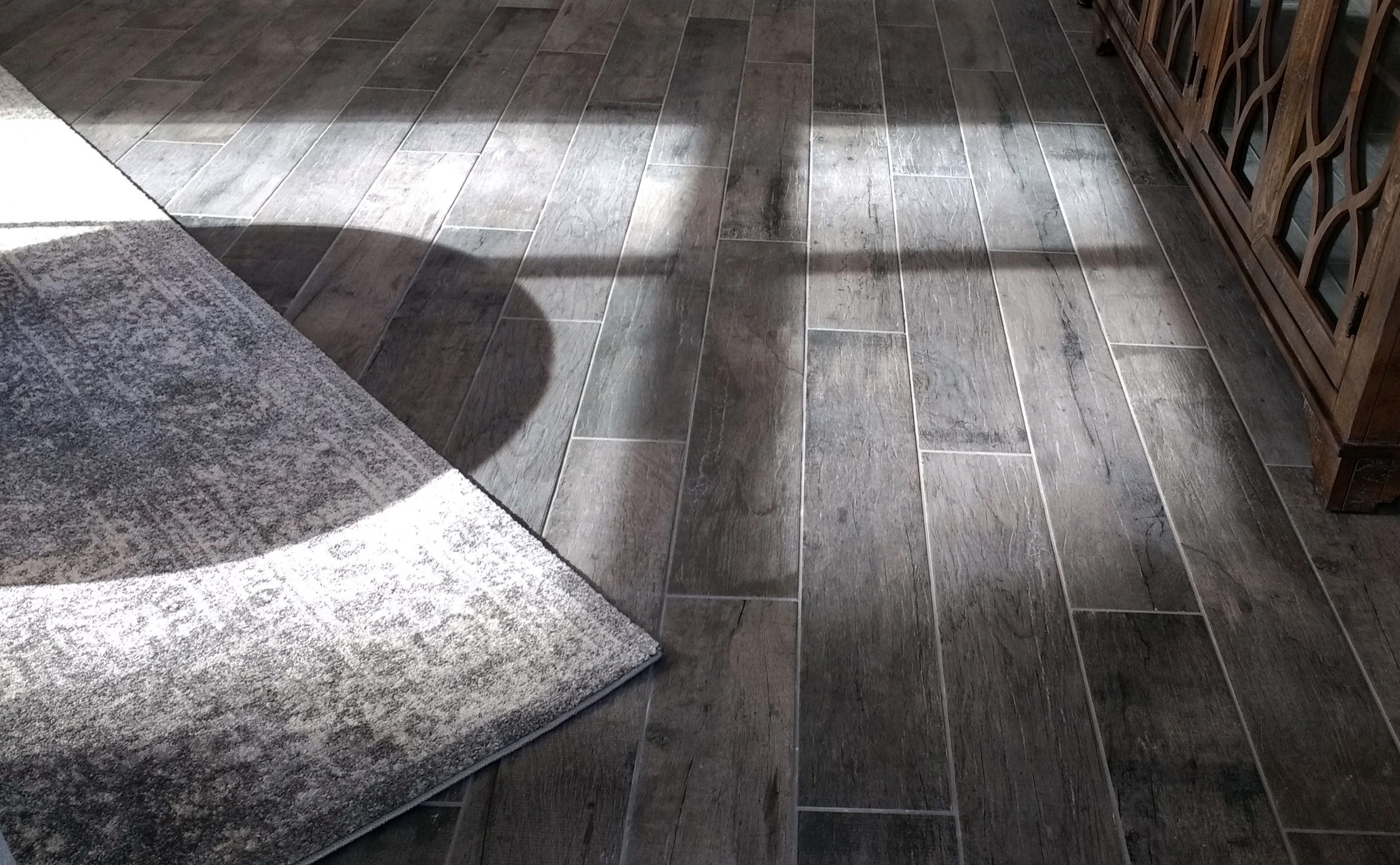 Beautiful Tile flooring at The Luxe high-rise in Midtown.