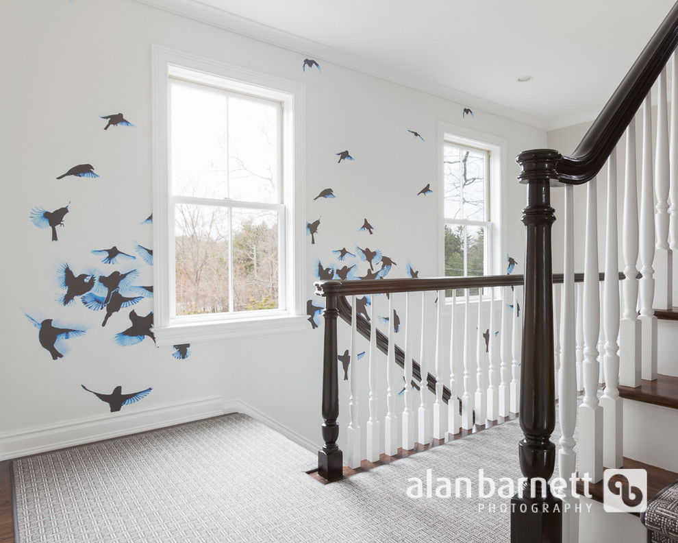 Hallway - transitional hallway idea in New York