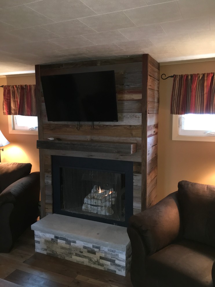 Mountain style home design photo in Chicago