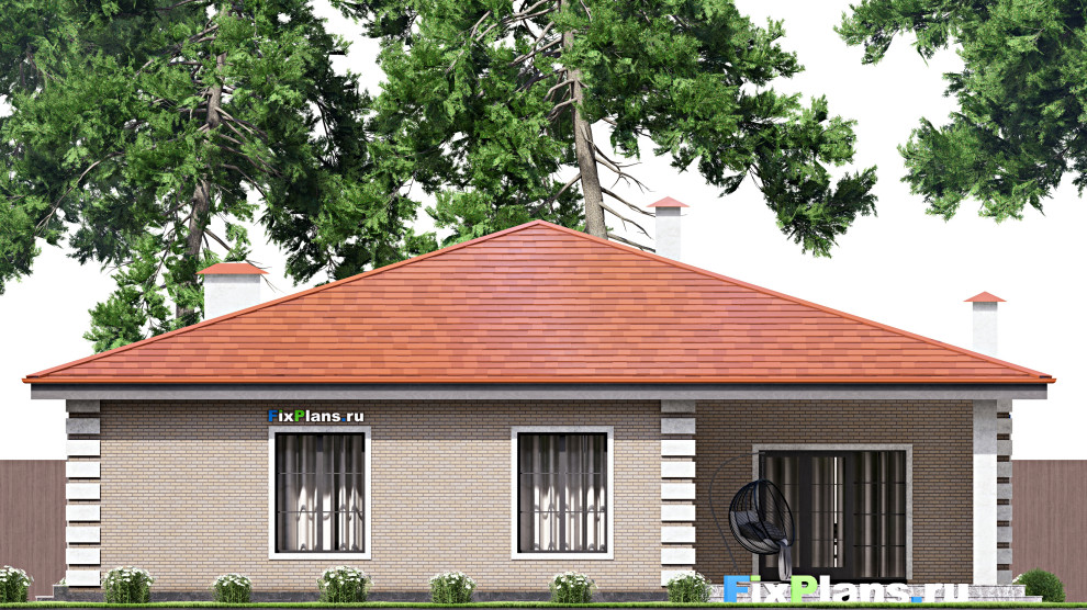 Проект одноэтажного дома 15х19м S200м2 F-15290