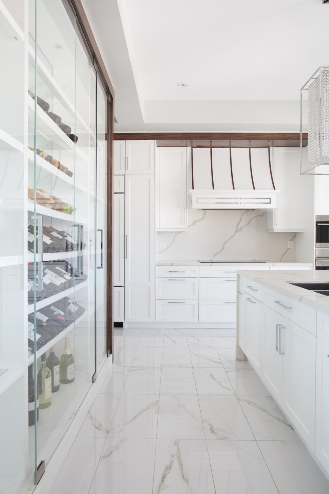 Кухня МДФ белая эмаль Сочи