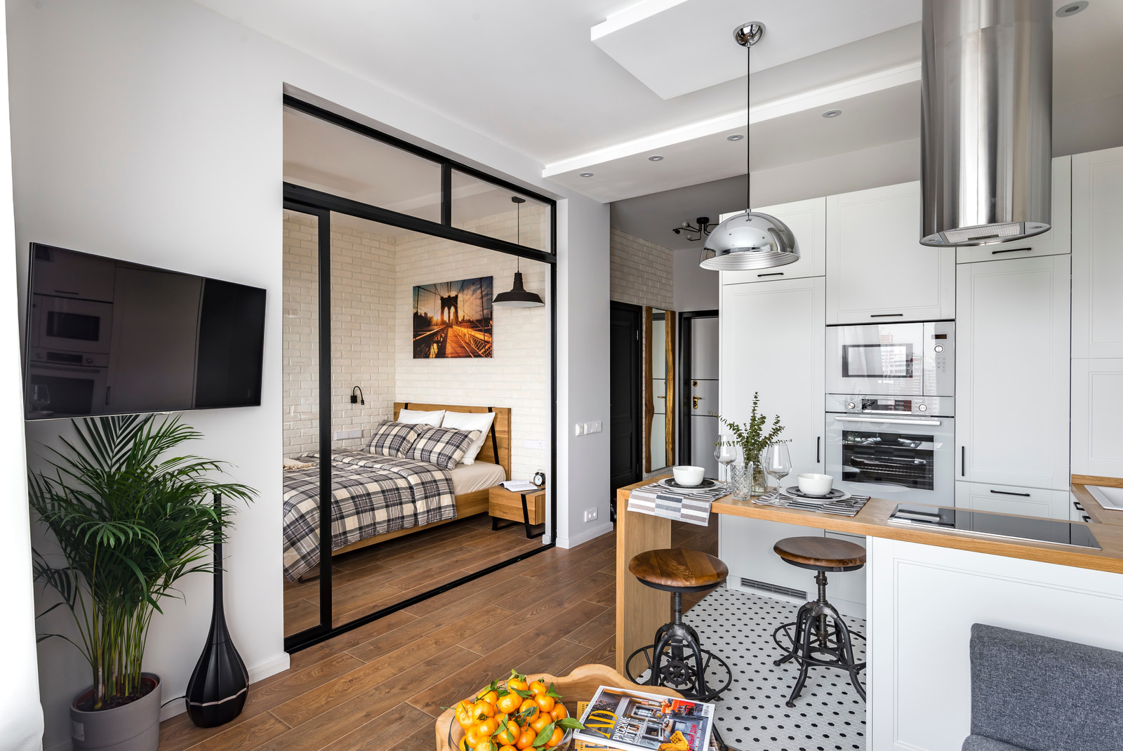 Студия 38м2 в стиле лофт для сдачи в аренду