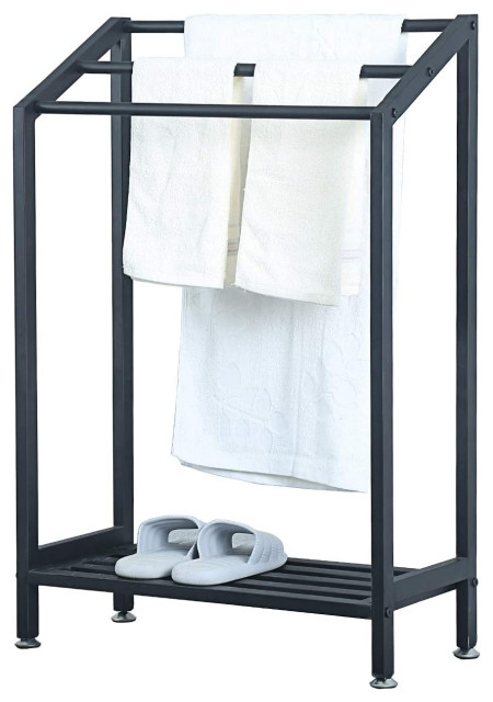 black metal quilt rack