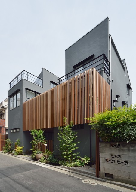中庭のある２世帯住宅 fachada