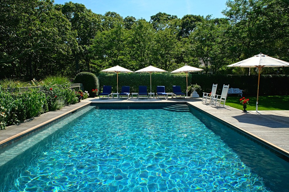 French Grey Pebble Sheen w/ Rainbow Tile Pool Boston by Atlantic