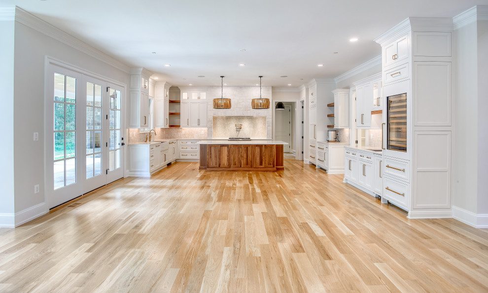 Custom Warm Wood & White Transitional Kitchen