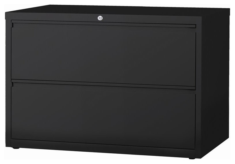 Hirsh Hl8000 Series 42 2 Drawer Lateral File Cabinet In Black