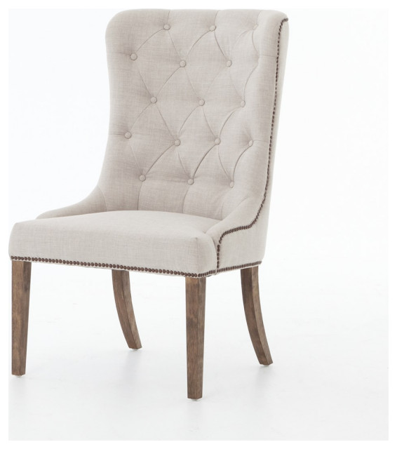 Elouise Upholstered Dining Chair With Nailheads Set Of 2 Transitional