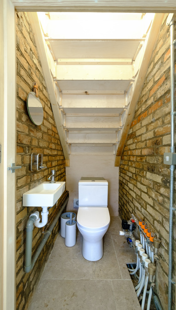 Inspiration for an industrial powder room in Hertfordshire.
