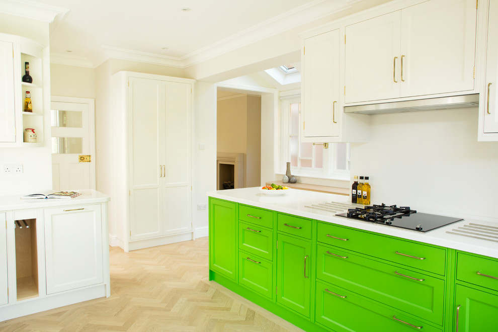 This is an example of a transitional kitchen in Kent.