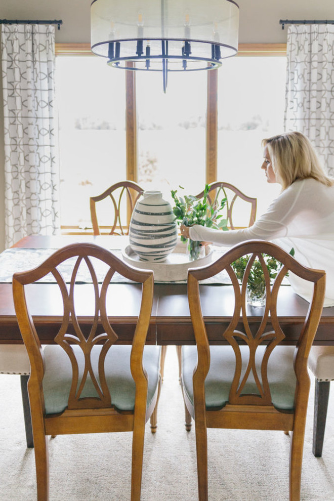 Transitional dining room photo in Minneapolis