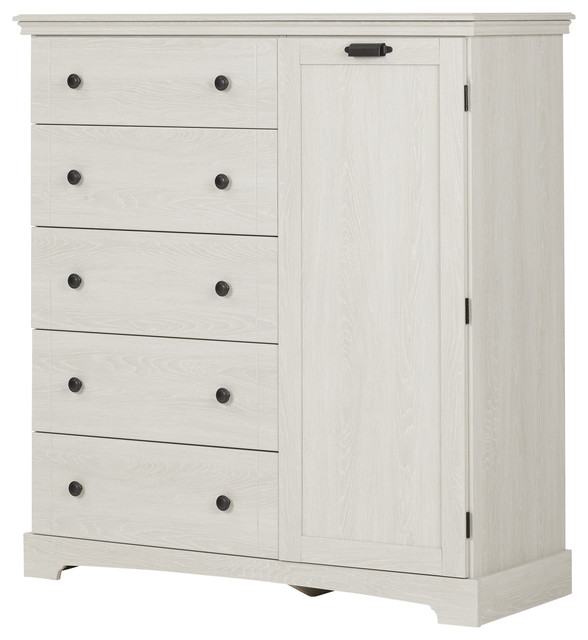 Chest with 5 Drawers in Winter Oak Finish