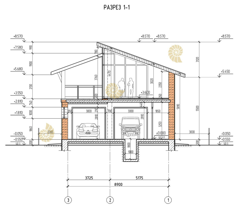 г. Арамиль, 2021 Гостевой дом с гаражем Общая площадь 205 м2
