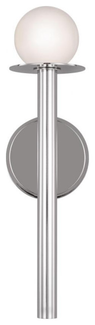 Nodes Wall Sconce, 1-Light, Polished Nickel, 17.38"