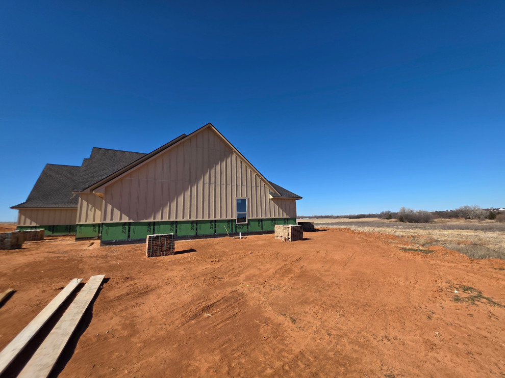 Siding and roof on ready for the brick masons