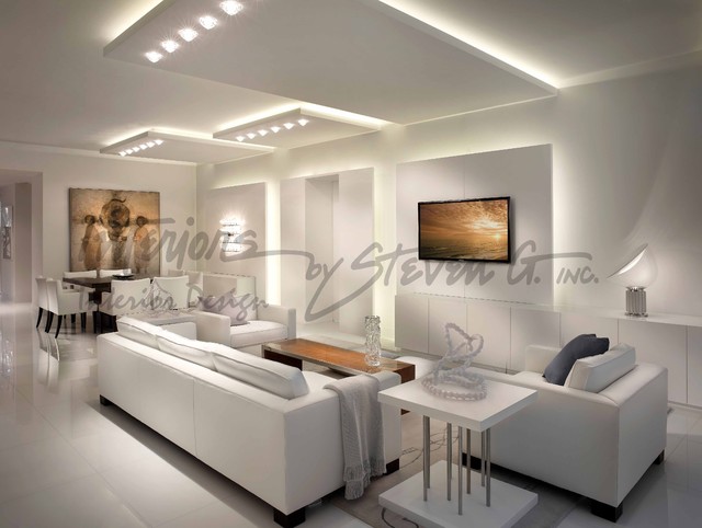 Interiors By Steven G Modern Living Room Miami By