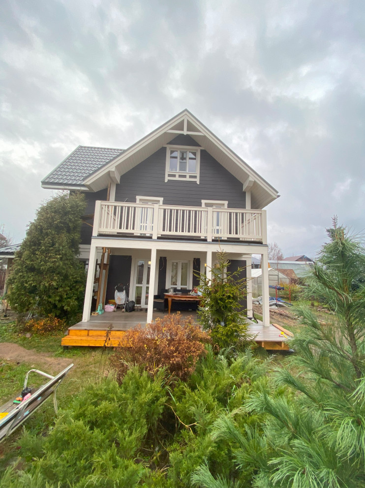 Деревянный загородный дом после реконструкции