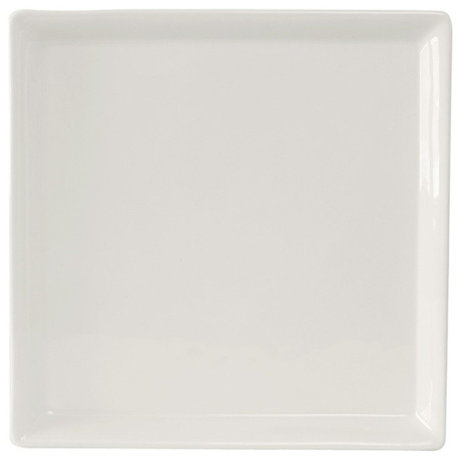 AlumaTux Specialty 12 3/4 x 12 3/4 x 1 Square Tray Pearl White - Case of 12