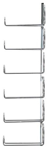Pisa 6-Bottle Wall Mounted Wine Rack, Chrome