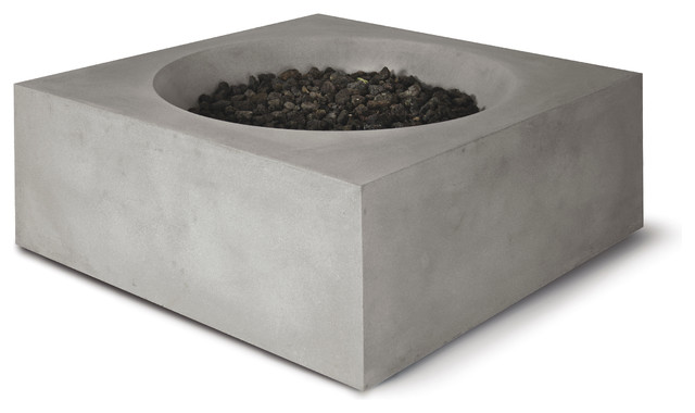 Talus Fire Bowl, Aged Teak Honed, Natural Gas