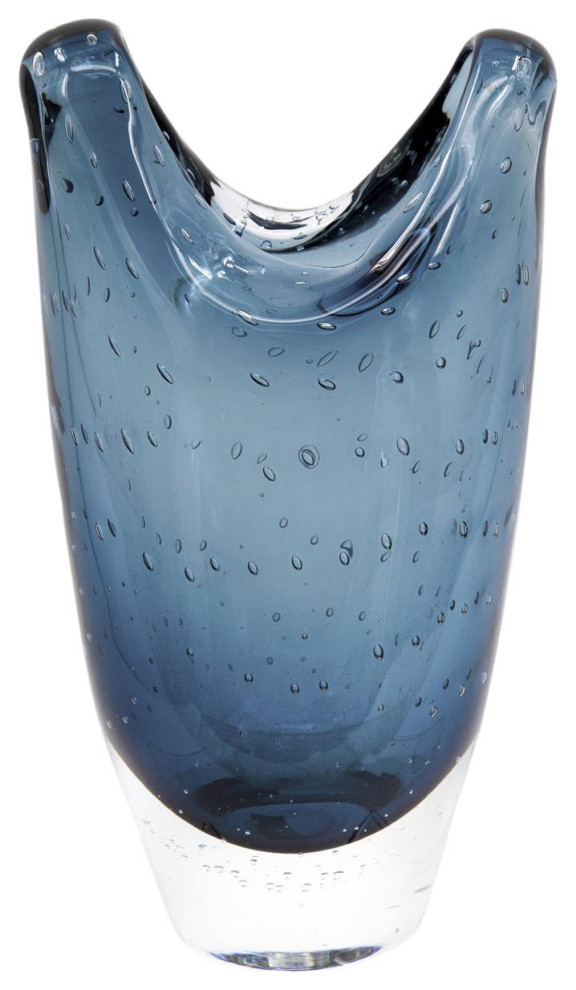 UShaped Vase, Blue Contemporary Vases by Lighting New York Houzz