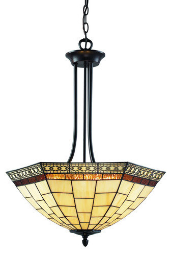 Z-Lite Z22-35P Prairie Garden 29 in.H 3 Light Pendant in Chestnut Bronze