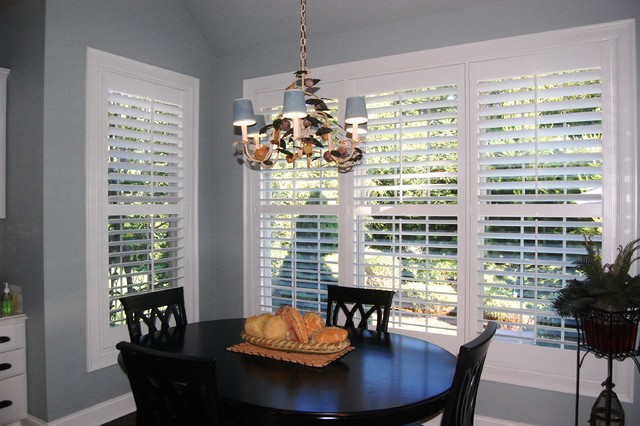 dining room plantation shutters curtains