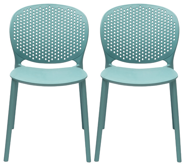 Modern Stackable Plastic Armless Dining Chairs Set Of 2 Modern Stackable Plastic Armless Dining Chairs Set Of 2 Contemporary Outdoor By Homedotdot
