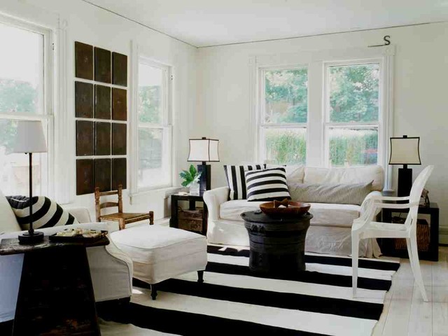Shelter Island fisherman's cottage shabby-chic-style-living-room