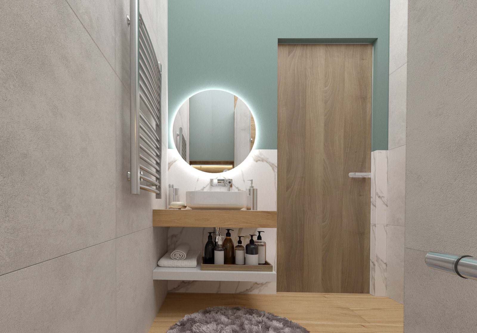 Легкий бирюзовый акцент