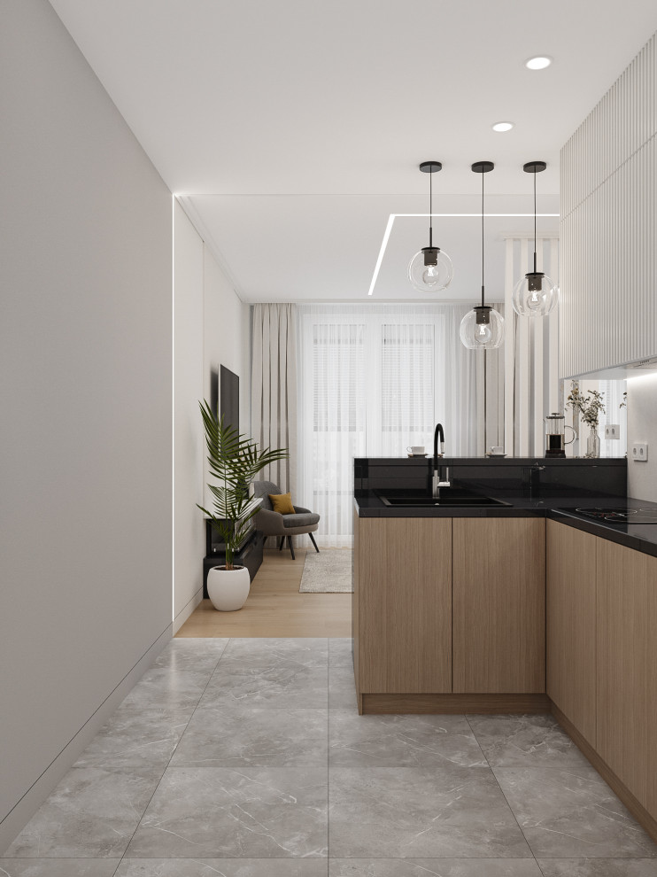 Интерьер квартиры-студии в ЖК Первый квартал