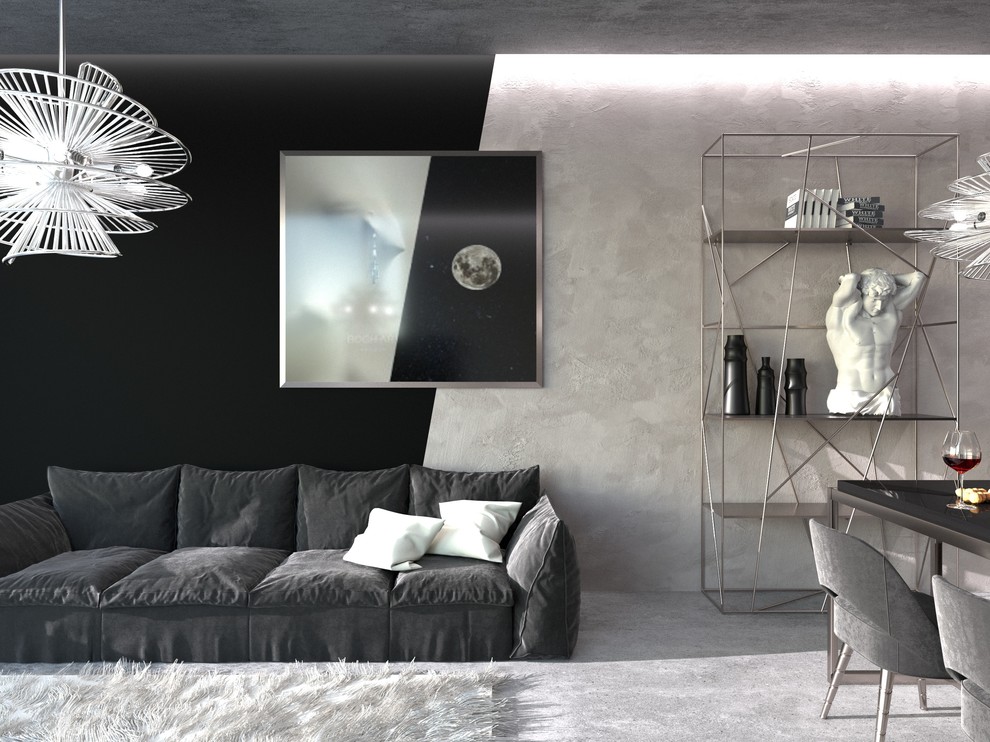 Проект квартиры 85 кв.м.  в стиле гранж, Екатеринбург