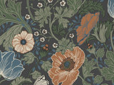 Anemone Multicolor Floral Wallpaper - Contemporary - Wallpaper