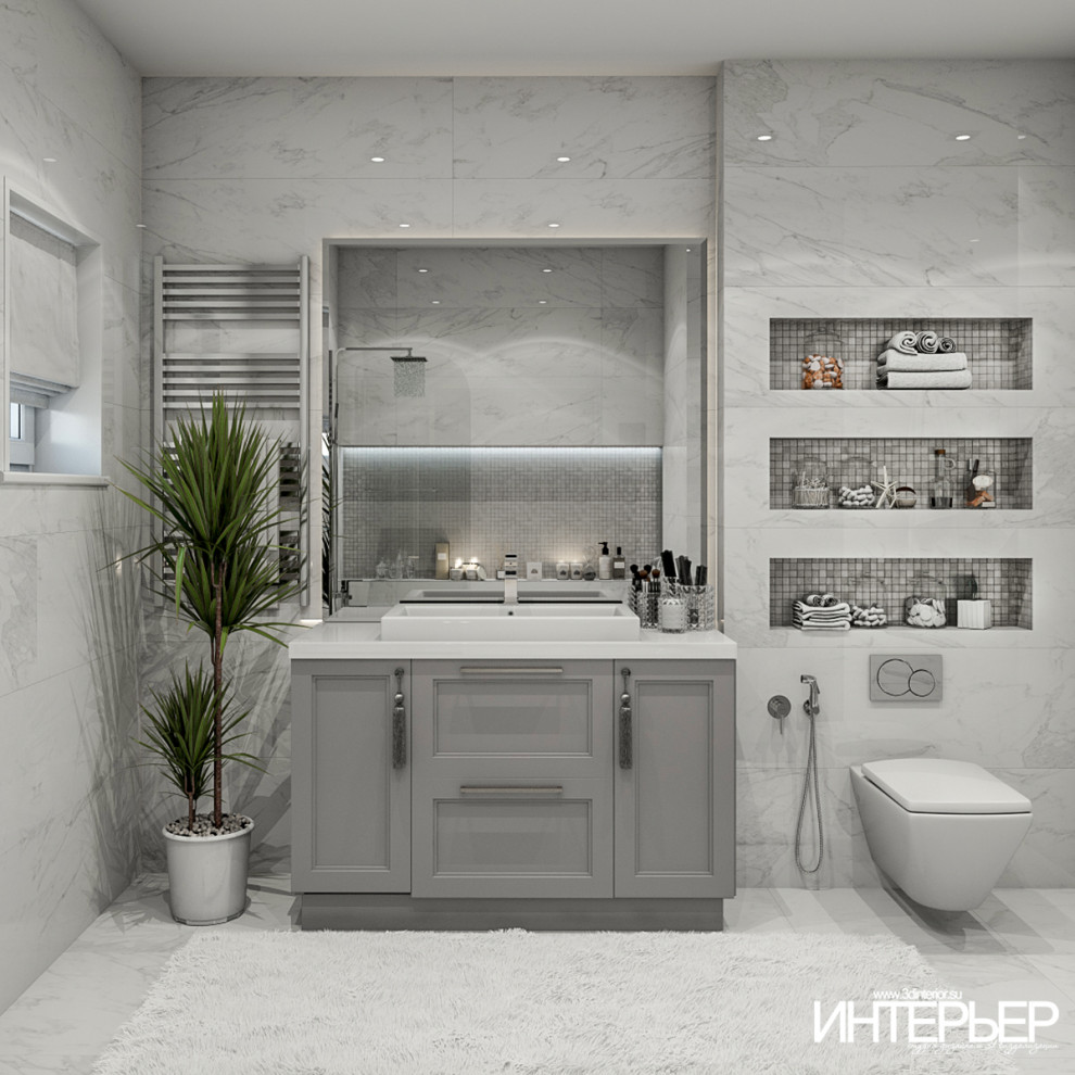 Дизайн-проект ванной комнаты в квартире г.Кисловодск