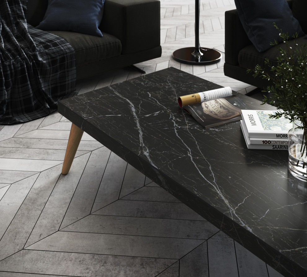 Design ideas for a contemporary living room in Sydney.