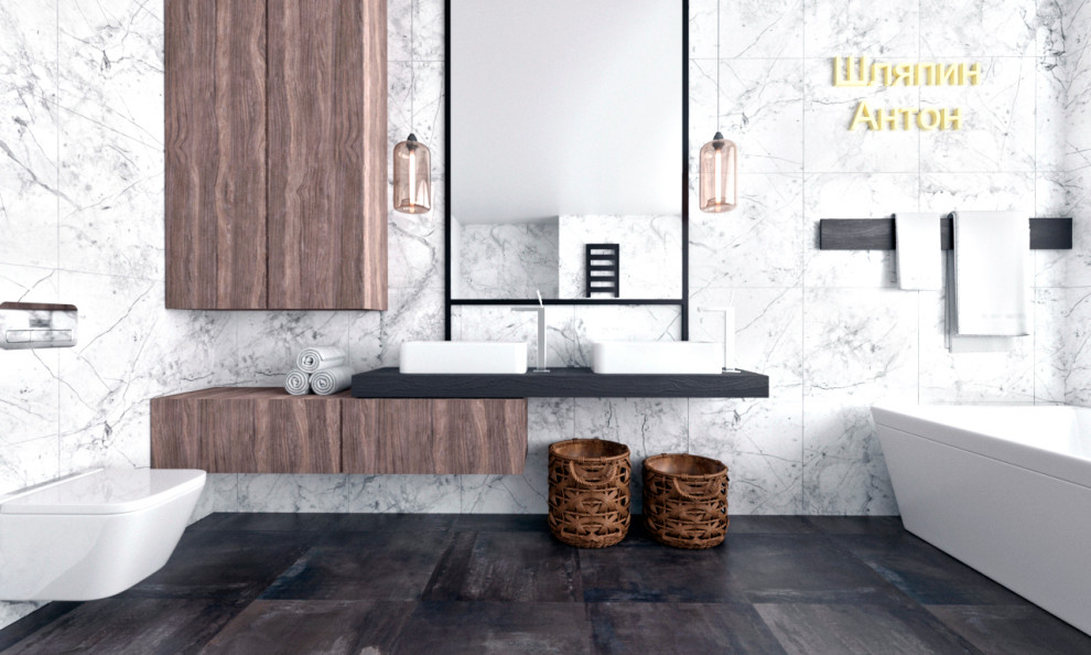 Современная ванная в минималистичном стиле