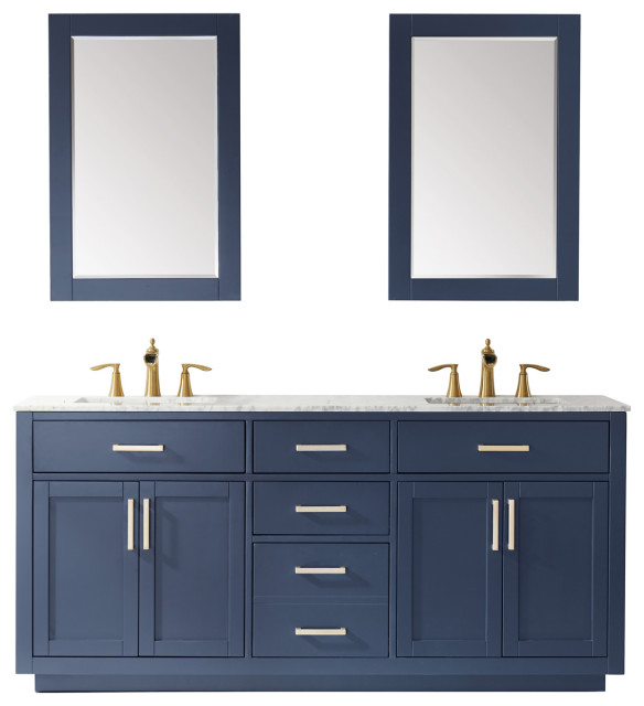 Ivy Royal Blue Bathroom Vanity Set Transitional Bathroom Vanities