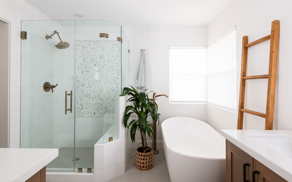 Irvine Whole Home Remodel With Farmhouse Design Farmhouse Bathroom