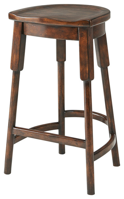 Rustic Provincial Wooden Bar Stool Traditional Stools And Rustic Provincial Wooden Bar Stool Traditional Stools And Counter By English Georgian America