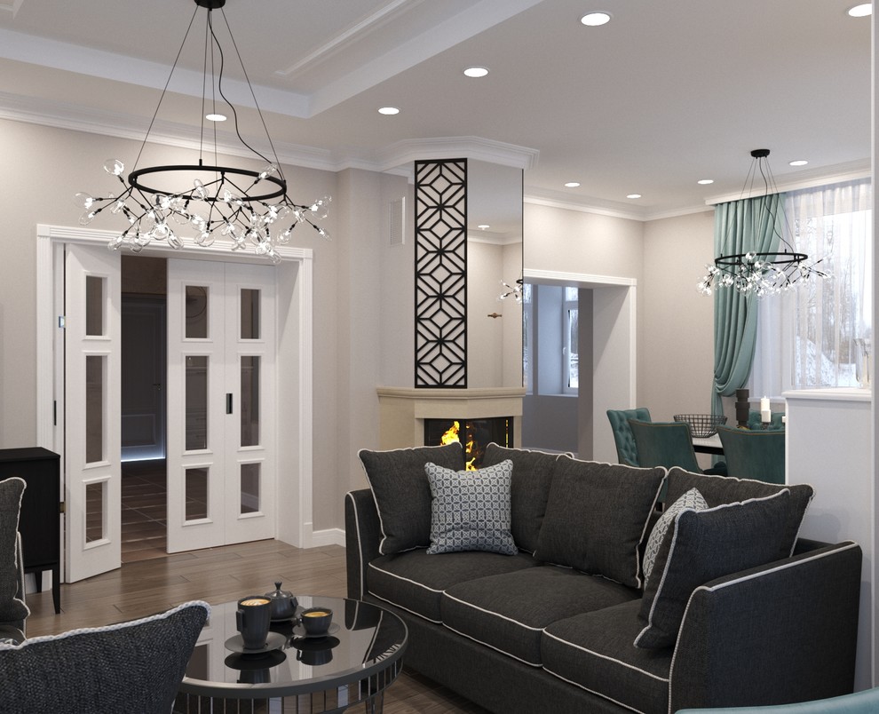 Проект реконструкции первого этажа дома в г. Отрадное, 75м.кв.