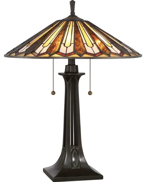 Quoizel Tiffany Two Light Table Lamp TF2076TVB