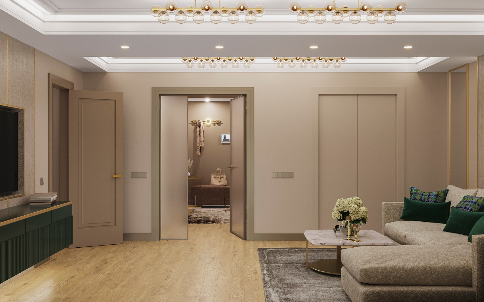 Кашемир беж. Квартира 130 кв.м. на Зоологической ул.